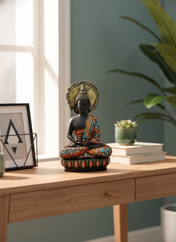 Decorative Sitting Buddha Statue for Home & Office | Peaceful Meditation Buddha Idol for Living Room, Temple & Gift Purpose | Showpiece Home Decor